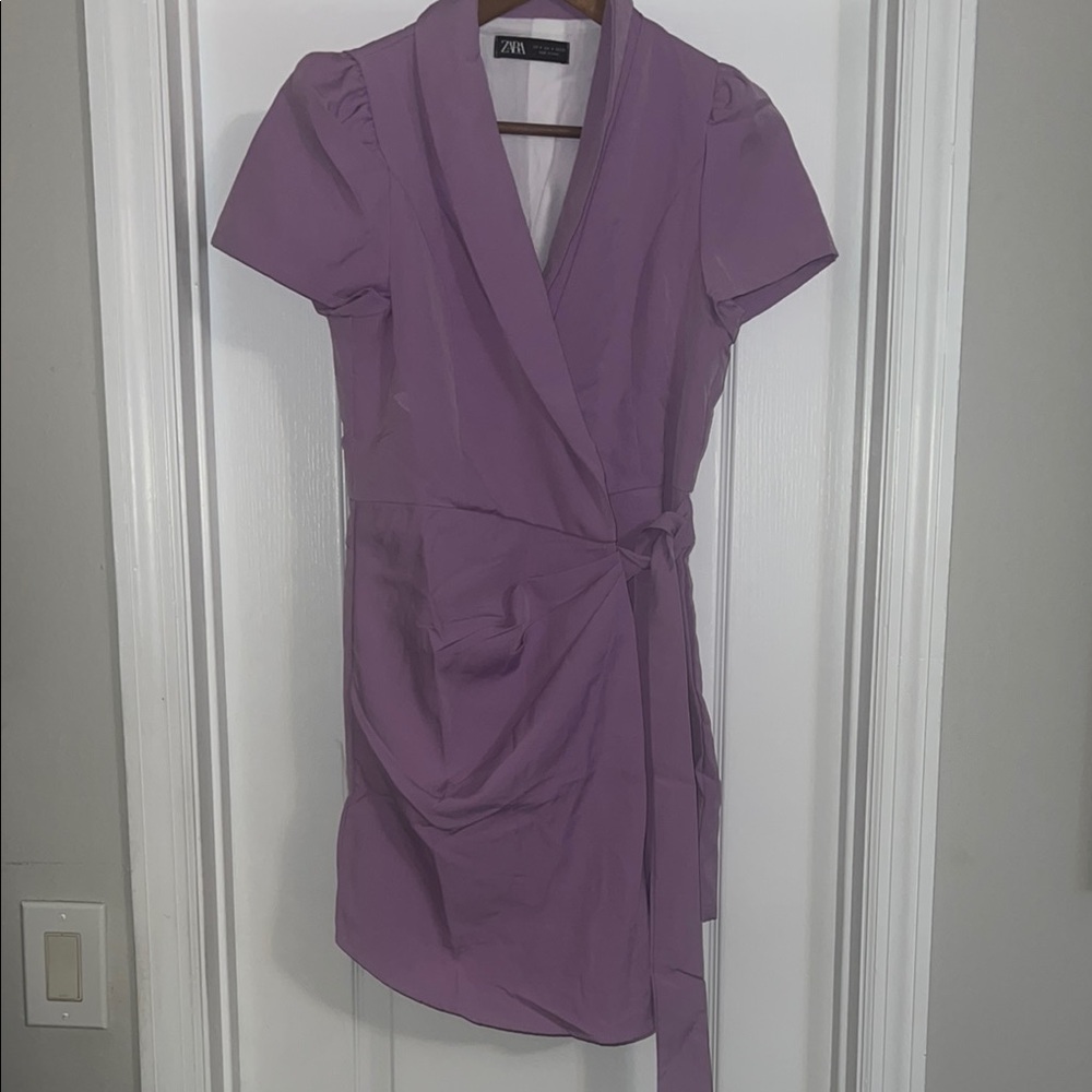 BRAND NEW Zara Purple Wrap Dress